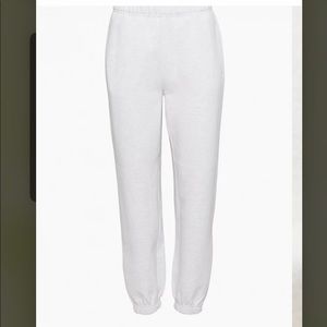 NWT Aritzia Wilfred Free Fleece Joggers in Heather Cloud White Size Small